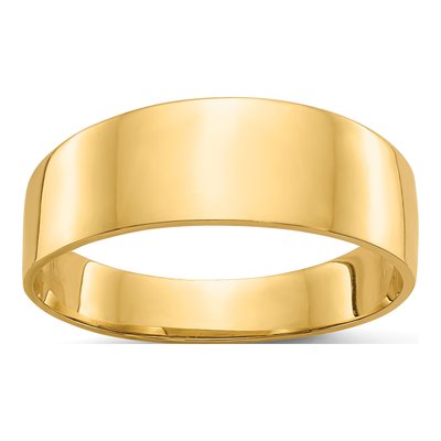 10K Yellow Gold Tapered Cigar Wedding Band
