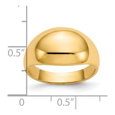10K Yellow Gold Domed Cigar Band – view 4