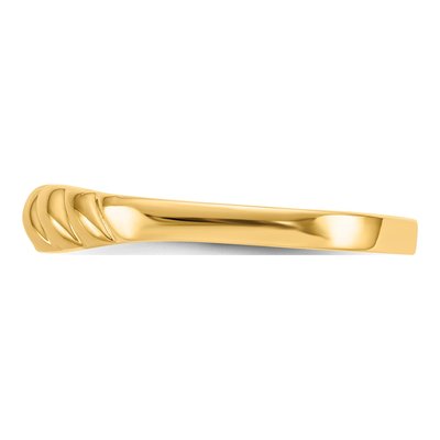 10K Yellow Gold Twisted Dome Ring – view 3