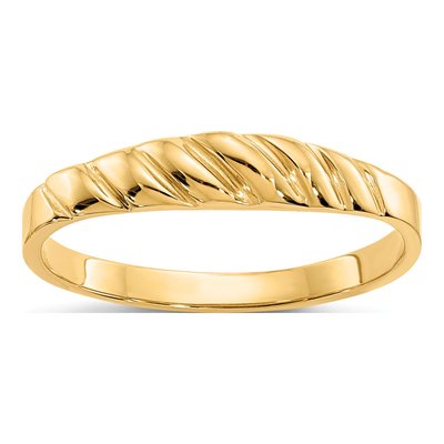 10K Yellow Gold Twisted Dome Ring