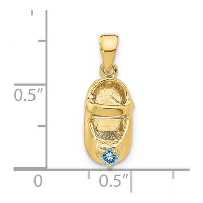 10K Yellow Gold Baby Shoe Charm – view 4