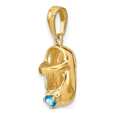 10K Yellow Gold Baby Shoe Charm – view 6