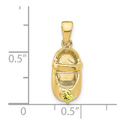 10K Yellow Gold Baby Shoe Charm – view 3