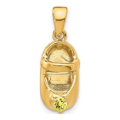 10K Yellow Gold Baby Shoe Charm