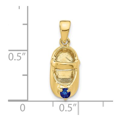 10K Yellow Gold Baby Shoe Charm – view 4