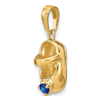 10K Yellow Gold Baby Shoe Charm – view 6