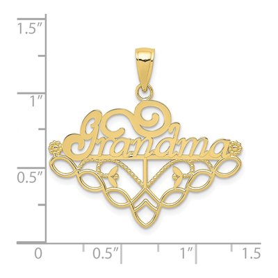 10K Yellow Gold Grandma Holder Pendant – view 5