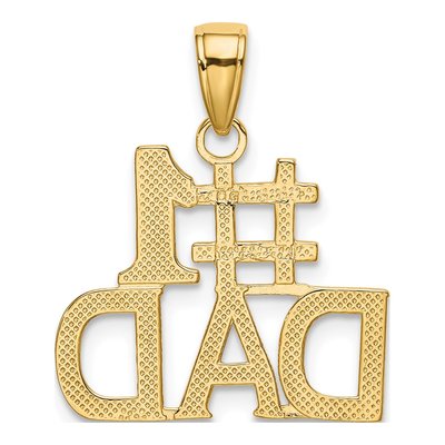 10K Yellow Gold DAD Number 1 Pendant – view 4