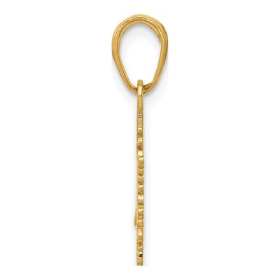 10K Yellow Gold Small Snowflake Pendant – view 3