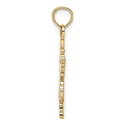 10K Yellow Gold Snowflake Pendant – view 3