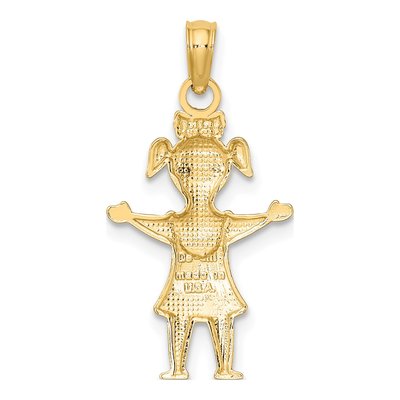 10K Yellow Gold Girl Charm – view 5