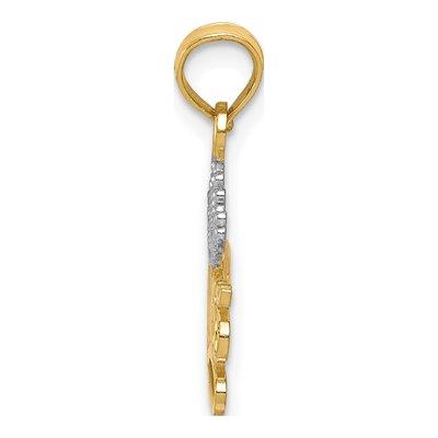 10K Yellow Gold Princess Crown Pendant – view 3
