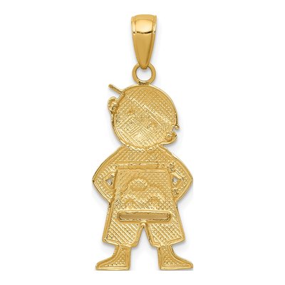 10K Yellow Gold Boy Pendant – view 5