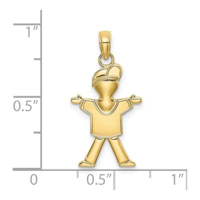 10K Yellow Gold Boy Charm – view 3