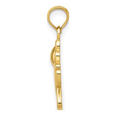 10K Yellow Gold Little Girl Cartwheel Charm – view 3