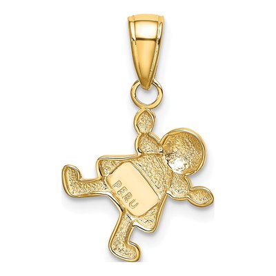 10K Yellow Gold Little Girl Cartwheel Charm – view 5