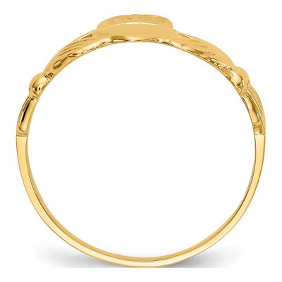 Men's 10K Yellow Gold Claddagh Ring – view 3