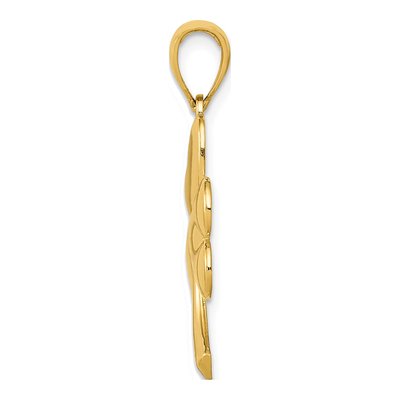10K Yellow Gold Shamrock Pendant – view 3