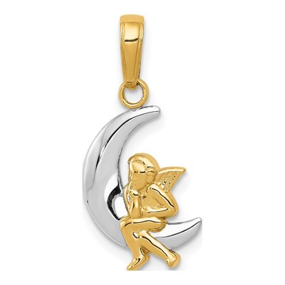 10K Yellow Gold Moon Pendant