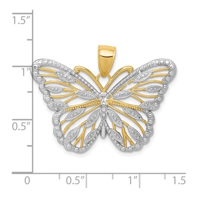 10K Yellow Gold Butterfly Pendant – view 5