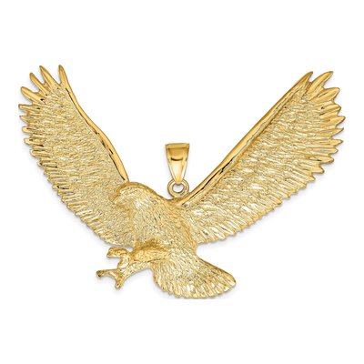 10K Yellow Gold X-Large Eagle Pendant
