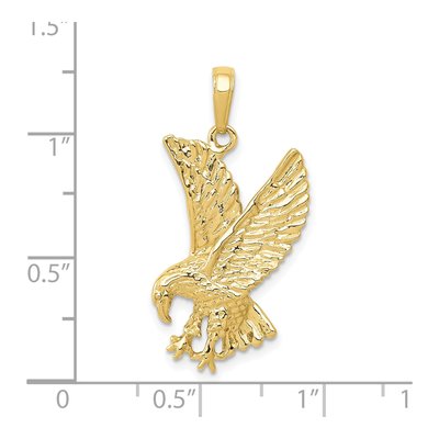 10K Yellow Gold Eagle Pendant – view 4