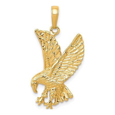 10K Yellow Gold Eagle Pendant