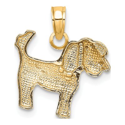 10K Yellow Gold Dog Pendant – view 4