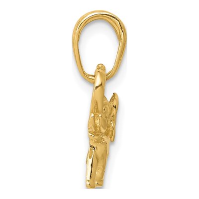 10K Yellow Gold Elephant Pendant – view 3