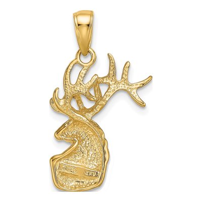 10K Yellow Gold Deer Head Charm – view 5