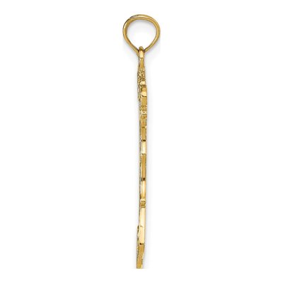 10K Yellow Gold Map Pendant – view 3