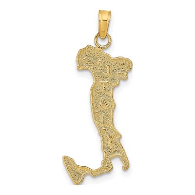 10K Yellow Gold Map Pendant