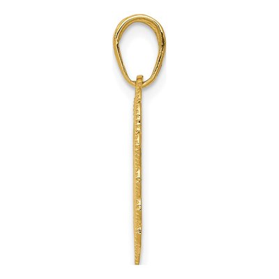 10K Yellow Gold RN Nurse Heart Pendant – view 3