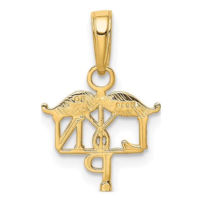 10K Yellow Gold LPN Symbol Pendant – view 4