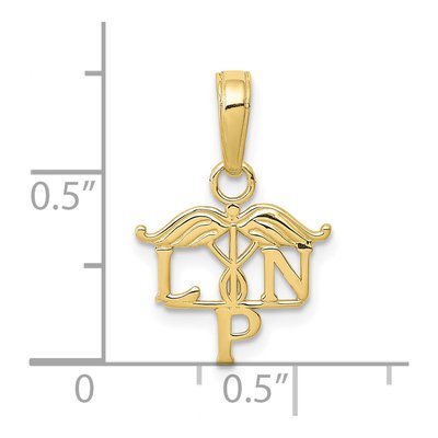 10K Yellow Gold LPN Symbol Pendant – view 5