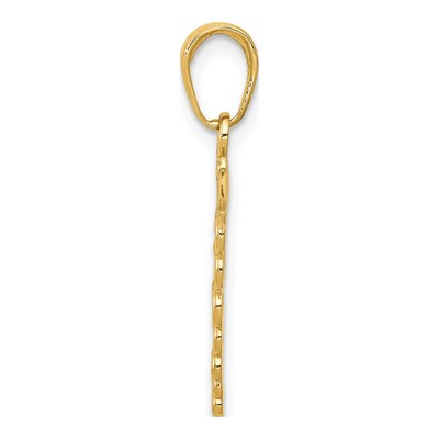 10K Yellow Gold Caduceus Pendant – view 3
