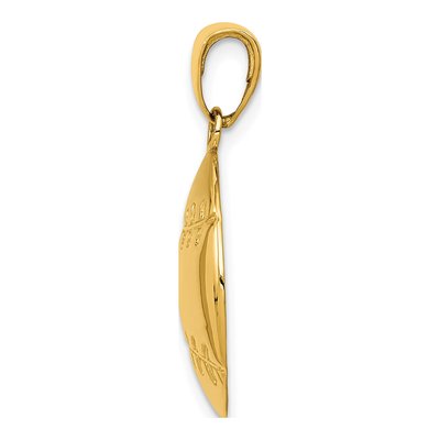 10K Yellow Gold Baseball Pendant – view 3