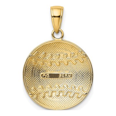 10K Yellow Gold Baseball Pendant – view 4