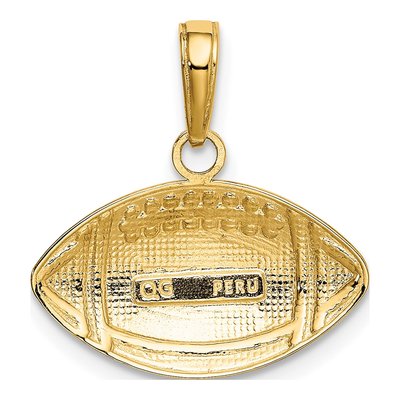 10K Yellow Gold Football Pendant – view 4