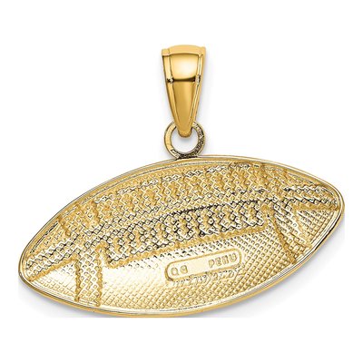 10K Yellow Gold Football Pendant – view 4