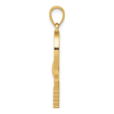 10K Yellow Gold Tennis Racquet Ball Charm – view 3