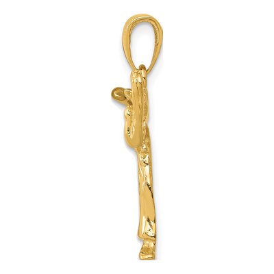 10K Yellow Gold Girl Karate Pendant – view 3