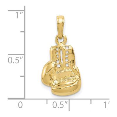 10K Yellow Gold Large Boxing Glove Charm – view 5