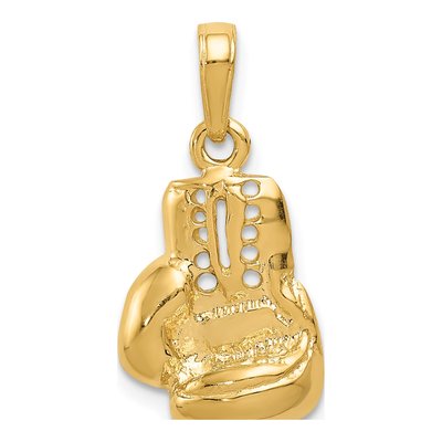 10K Yellow Gold Large Boxing Glove Charm