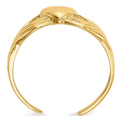 10K Yellow Gold Claddagh Toe Ring – view 2