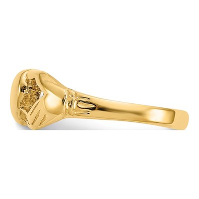 10K Yellow Gold Claddagh Toe Ring – view 3