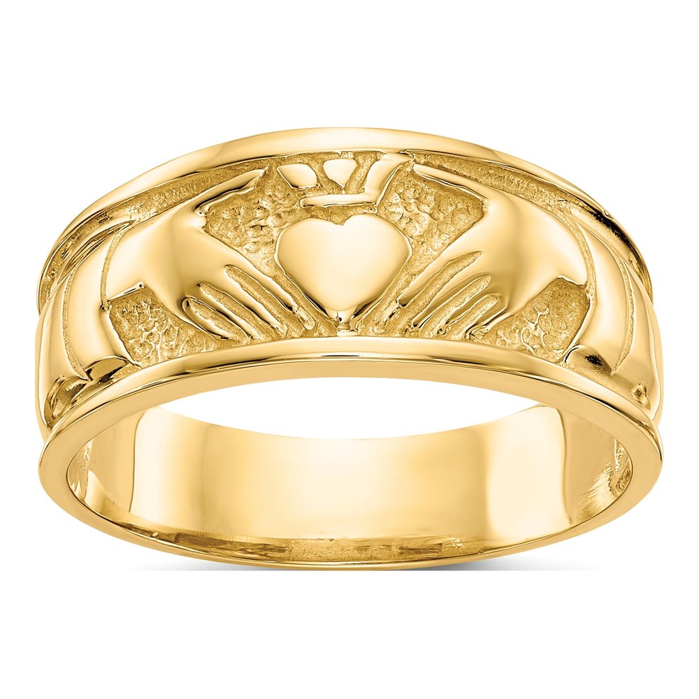 10K Yellow Gold Claddagh Band Ring