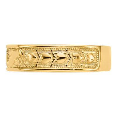 10K Yellow Gold 5mm Claddagh Band – view 3