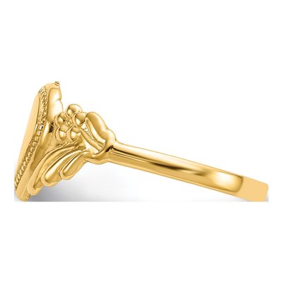 10K Yellow Gold Heart Signet for Baby Ring – view 5