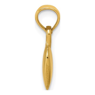 10K Yellow Gold 3-D Small Heart Pendant – view 2